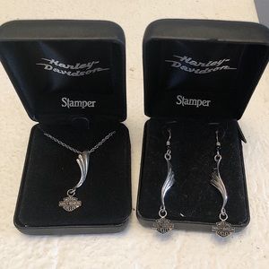 Harley-Davidson Matching Necklace and Earrings